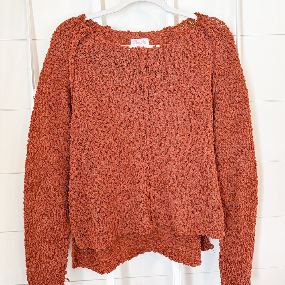 Pink lily sweater